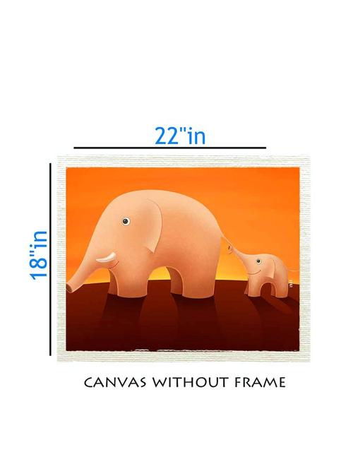 canvas animal painting without frame + silver plated rs.1000 replica note - 10376912 - Very Small Image - 1