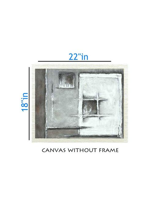 canvas abstract painting without frame + silver plated rs.1000 replica note - 10376924 - Very Small Image - 1