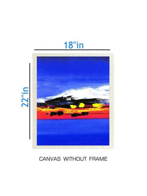 canvas nature painting without frame + silver plated rs.1000 replica note - 10376926 - Very Small Image - 1