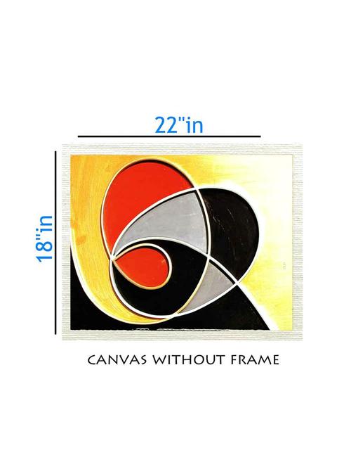 canvas abstract painting without frame + silver plated rs.1000 replica note - 10376927 - Very Small Image - 1