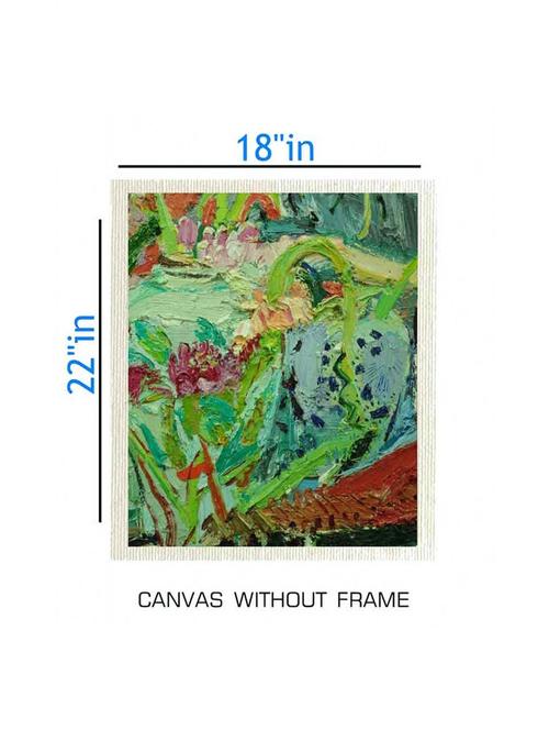 canvas nature painting without frame + silver plated rs.1000 replica note - 10376936 - Very Small Image - 1
