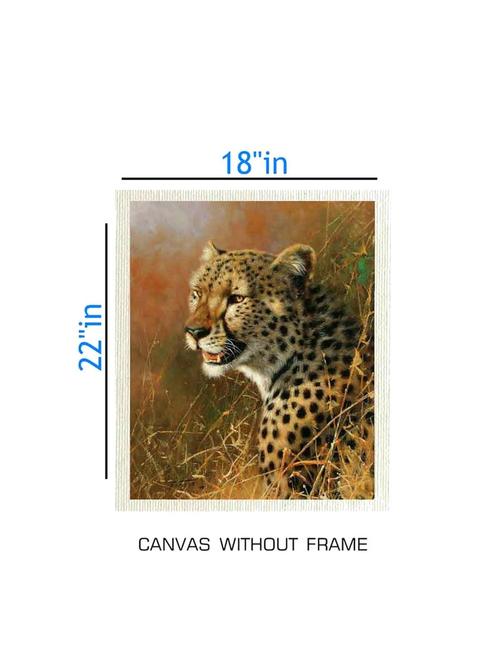 canvas animal painting without frame + silver plated rs.1000 replica note - 10376945 - Very Small Image - 1