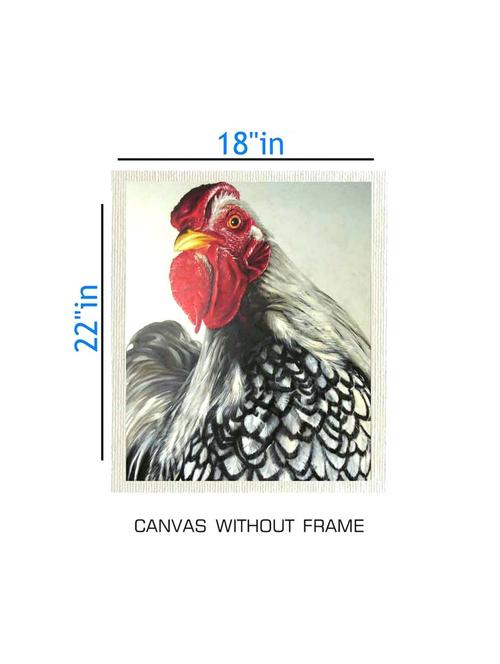 canvas animal painting without frame + silver plated rs.1000 replica note - 10376951 - Very Small Image - 1