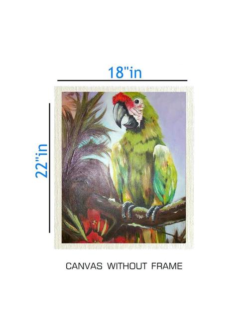 canvas animal painting without frame + silver plated rs.1000 replica note - 10376952 - Very Small Image - 1
