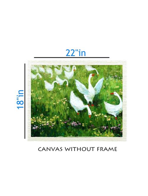 canvas animal painting without frame + silver plated rs.1000 replica note - 10376956 - Very Small Image - 1