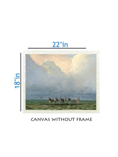 canvas nature painting without frame + silver plated rs.1000 replica note - 10376962 - Very Small Image - 1
