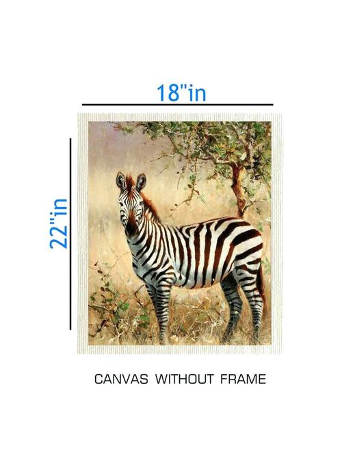 canvas animal painting without frame + silver plated rs.1000 replica note - 10376963 - Very Small Image - 1