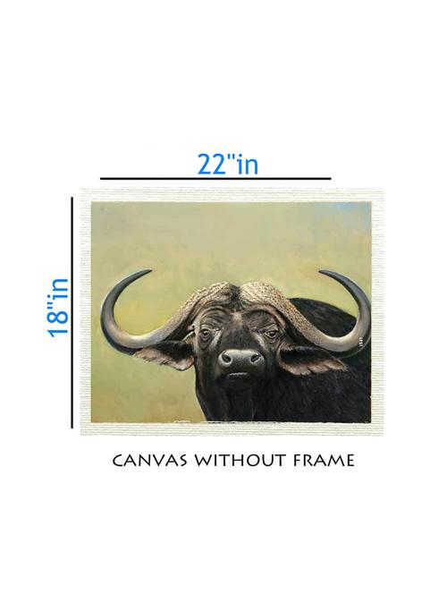 canvas animal painting without frame + silver plated rs.1000 replica note - 10376964 - Very Small Image - 1
