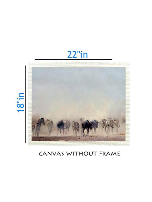 canvas animal painting without frame + silver plated rs.1000 replica note - 10376966 - Very Small Image - 1