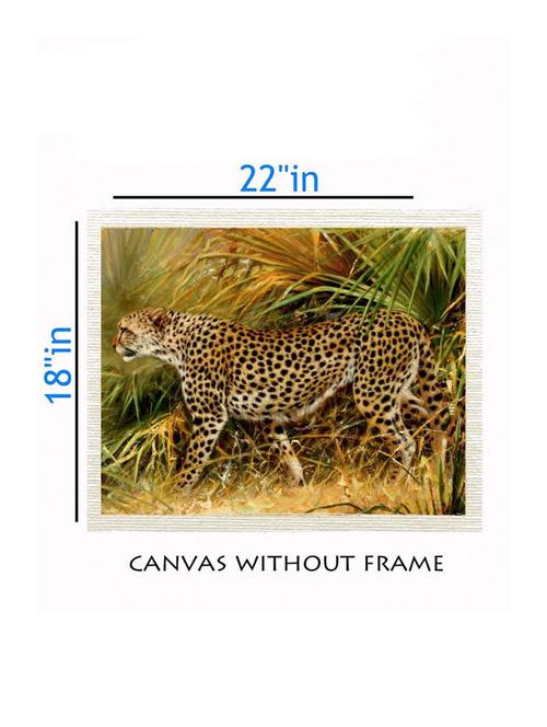 canvas animal painting without frame + silver plated rs.1000 replica note - 10376967 - Very Small Image - 1