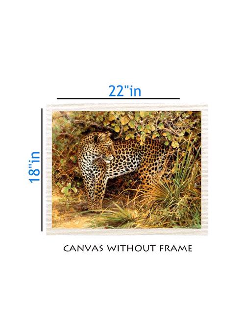 canvas animal painting without frame + silver plated rs.1000 replica note - 10376979 - Very Small Image - 1