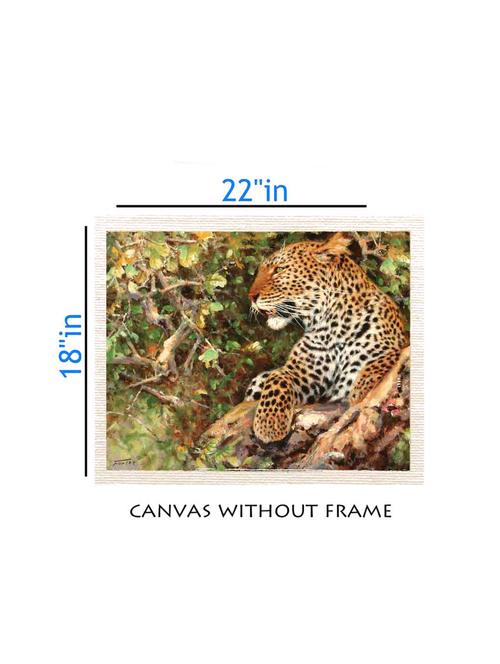 canvas animal painting without frame + silver plated rs.1000 replica note - 10376980 - Very Small Image - 1