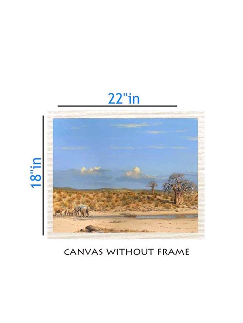 canvas animal painting without frame + silver plated rs.1000 replica note - 10376981 - Very Small Image - 1
