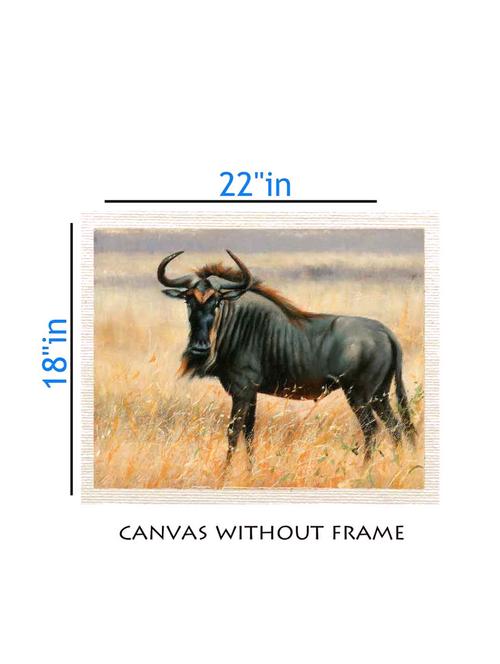 canvas animal painting without frame + silver plated rs.1000 replica note - 10376983 - Very Small Image - 1