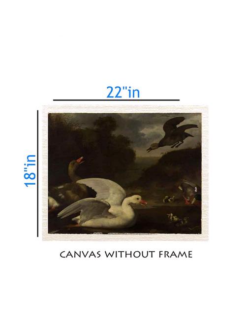 canvas animal painting without frame + silver plated rs.1000 replica note - 10376986 - Very Small Image - 1