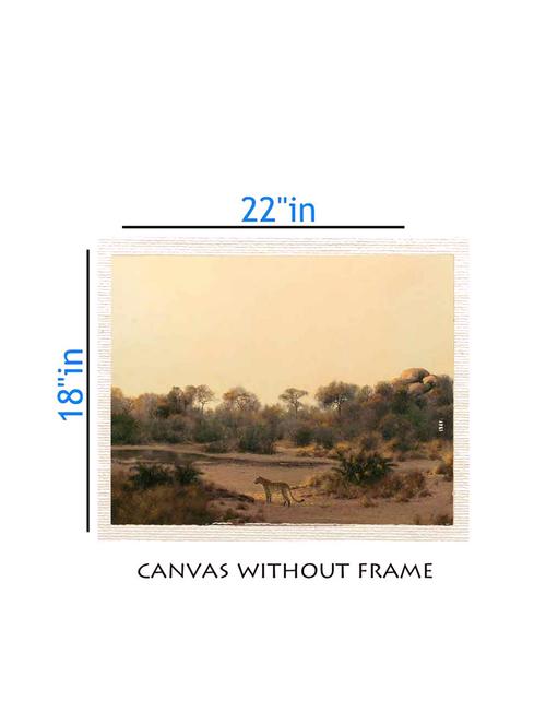 canvas animal painting without frame + silver plated rs.1000 replica note - 10376987 - Very Small Image - 1