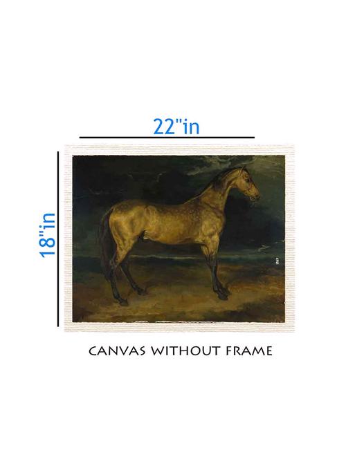canvas animal painting without frame + silver plated rs.1000 replica note - 10376988 - Very Small Image - 1