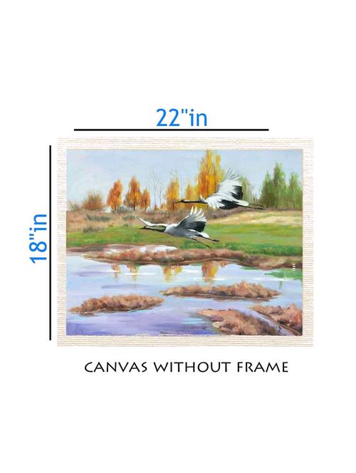 canvas animal painting without frame + silver plated rs.1000 replica note - 10376989 - Very Small Image - 1