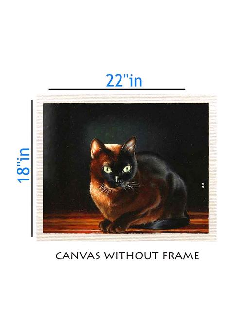 canvas animal painting without frame + silver plated rs.1000 replica note - 10376990 - Very Small Image - 1