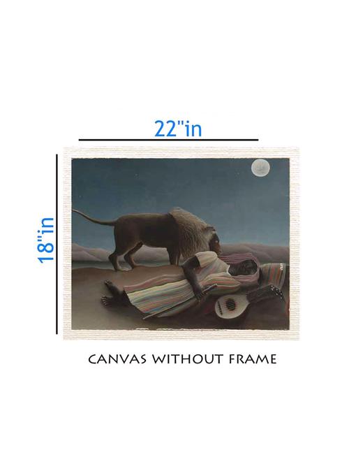 canvas animal painting without frame + silver plated rs.1000 replica note - 10376997 - Very Small Image - 1
