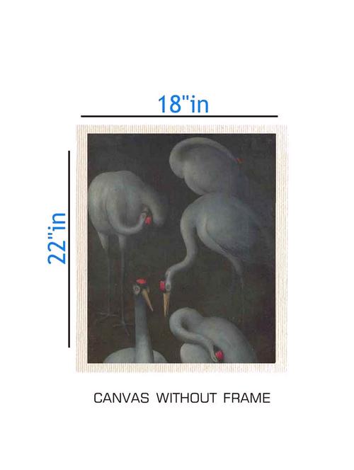 canvas animal painting without frame + silver plated rs.1000 replica note - 10377004 - Very Small Image - 1