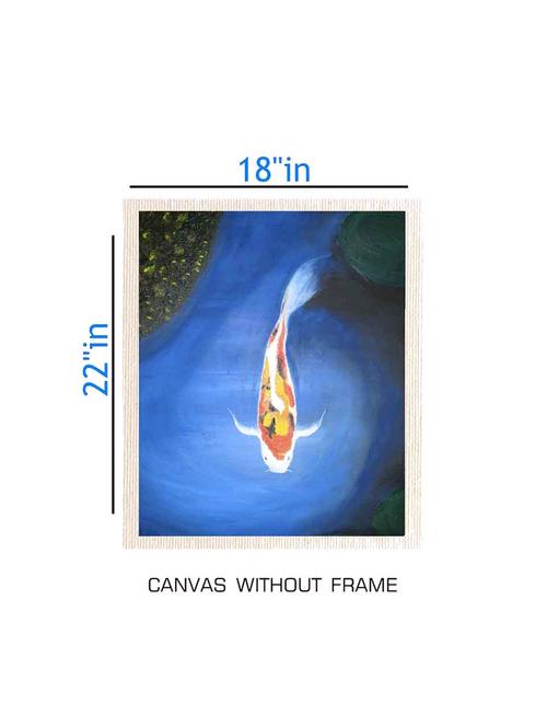 canvas animal painting without frame + silver plated rs.1000 replica note - 10377005 - Very Small Image - 1