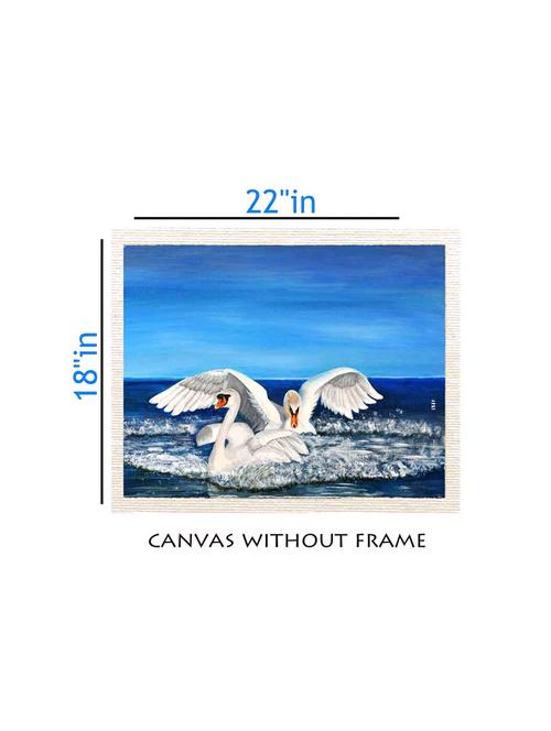 canvas animal painting without frame + silver plated rs.1000 replica note - 10377008 - Very Small Image - 1