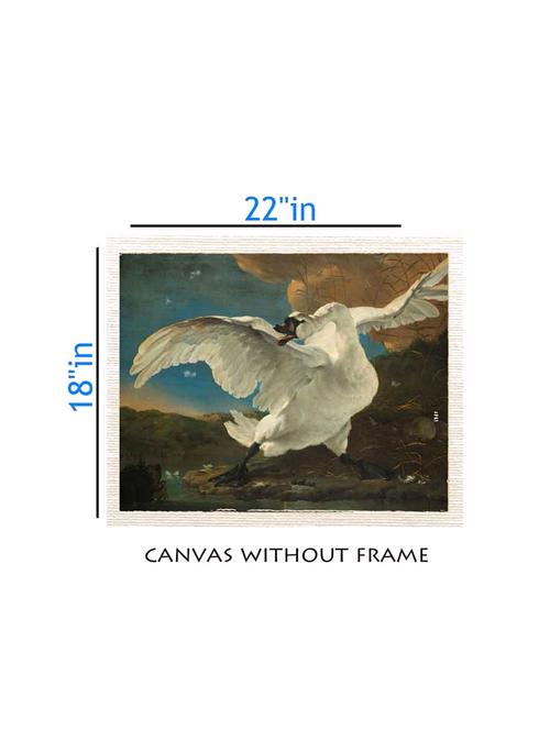 canvas animal painting without frame + silver plated rs.1000 replica note - 10377011 - Very Small Image - 1