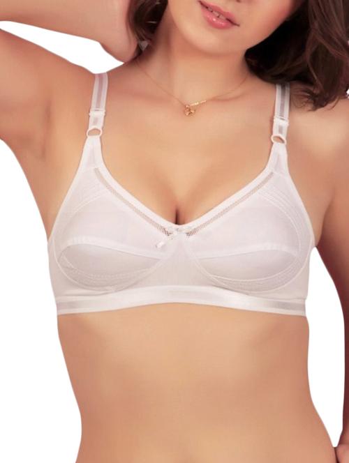 white cotton bras and panty set - 10378321 - Very Small Image - 1