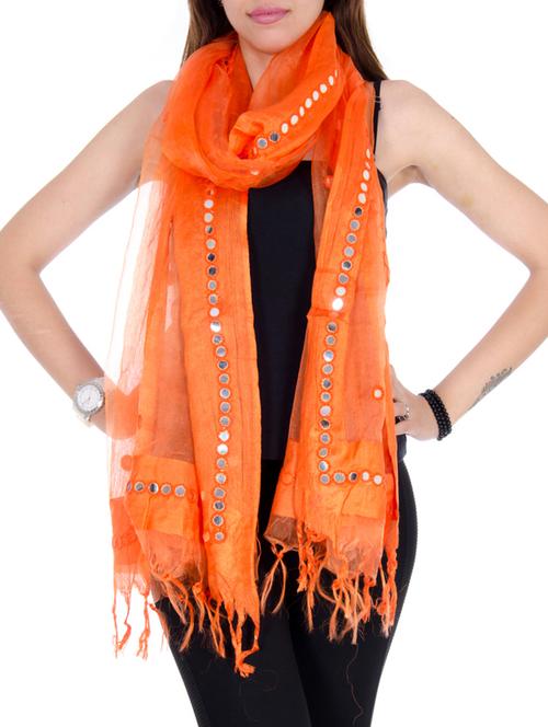 orange tissue dupatta - 10380257 - Very Small Image - 1
