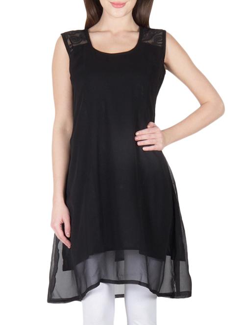 black georgette kurta - 10380962 - Very Small Image - 1