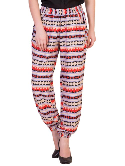 cream polyester harem pants - 10381117 - Very Small Image - 1