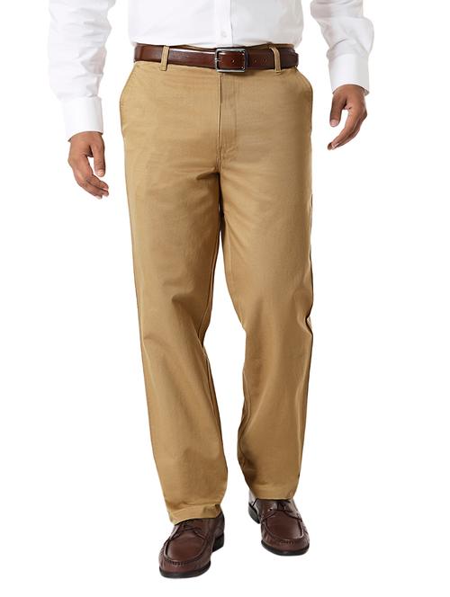 khaki colored, cotton casual trouser - 10381137 - Very Small Image - 1
