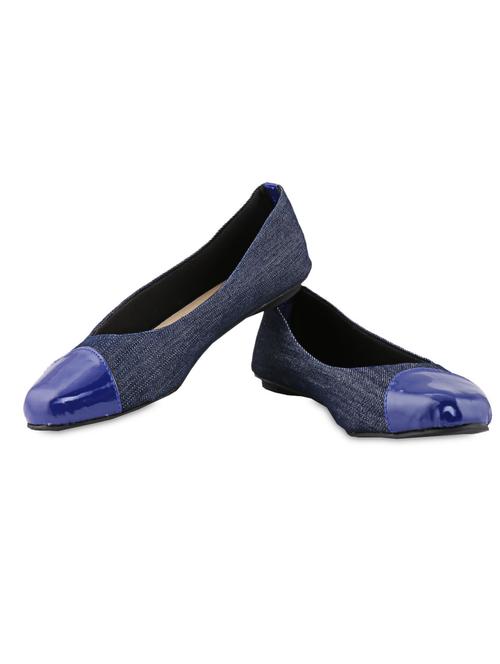 blue glossy front leatherette ballerina - 1038350 - Very Small Image - 1
