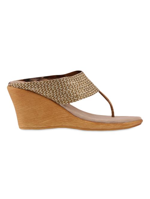 antique gold braided strap wedges - 1038378 - Very Small Image - 1