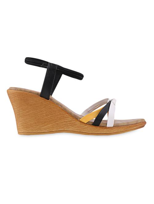black leatherette wedge heels - 1038384 - Very Small Image - 1