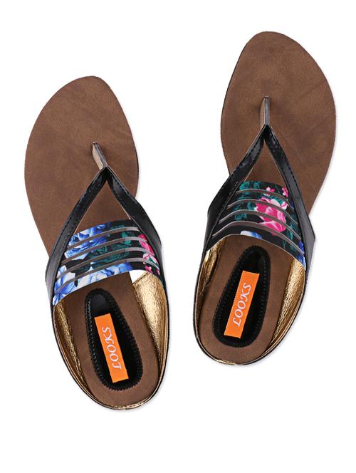 floral printed leatherette flats - 1038439 - Very Small Image - 1