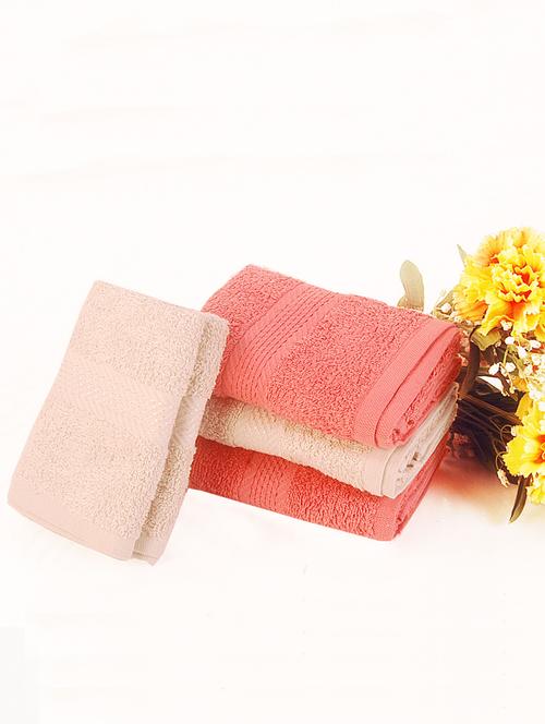 bianca pink cotton towel set - 10384866 - Very Small Image - 1