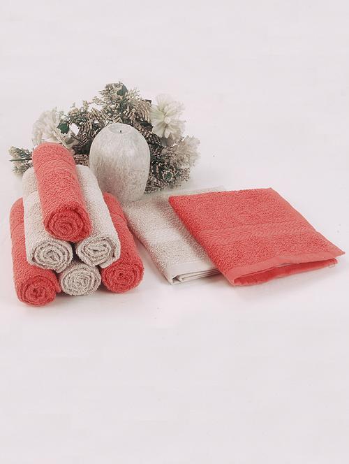 bianca grey, pink cotton towel set - 10384921 - Very Small Image - 1