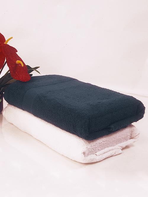 bianca blue, white cotton towel set - 10384968 - Very Small Image - 1