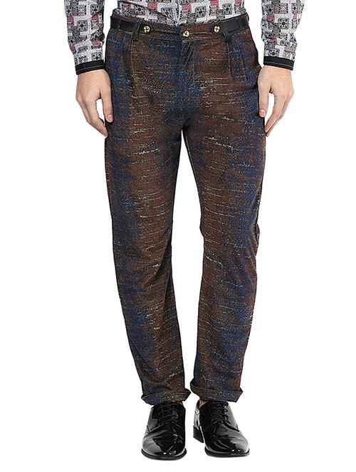brown polyester chinos - 10386330 - Very Small Image - 1