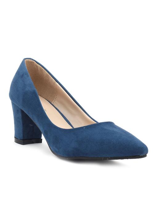navy suede slip on pumps - 10387401 - Very Small Image - 1