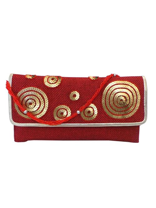 maroon jute clutch - 10394772 - Very Small Image - 1