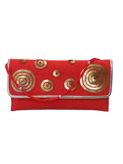 red jute clutch - 10394775 - Very Small Image - 1