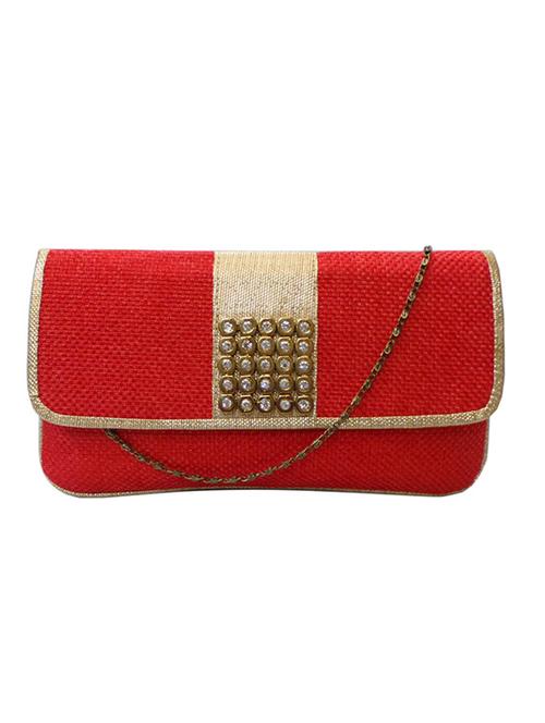 red jute clutch - 10394779 - Very Small Image - 1