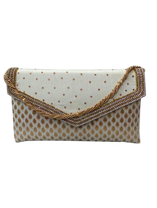 white silk clutch - 10394802 - Very Small Image - 1