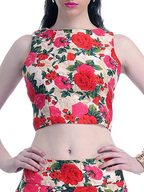 multi colored dupion silk top - 10398762 - Very Small Image - 1