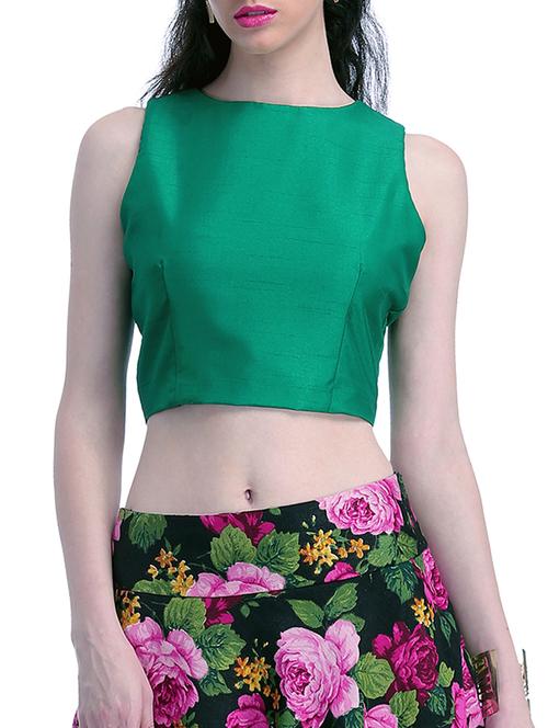 green dupion silk top - 10398766 - Very Small Image - 1