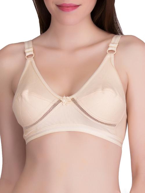 cream cotton bra - 10401338 - Very Small Image - 1