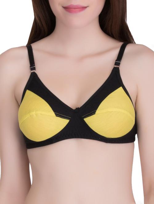 yellow cotton bra - 10401348 - Very Small Image - 1